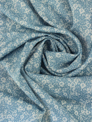 Load image into Gallery viewer, Chambray/White Mini Floral Satin
