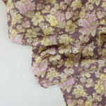 Load image into Gallery viewer, Dusty Plum/Banana/Lilac Mini Floral Satin
