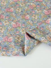 Load image into Gallery viewer, Dusty Blue/Pink/Apricot Mini Floral Satin
