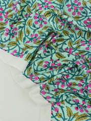 Load image into Gallery viewer, Block Print Inspired on Seafoam Swim Tricot | Italian Designer Deadstock | By The Half Yard
