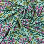 Load image into Gallery viewer, Block Print Inspired on Seafoam Swim Tricot | Italian Designer Deadstock | By The Half Yard
