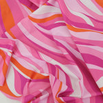 Load image into Gallery viewer, Pinks Groovy Waves Swim Tricot | Italian Designer Deadstock | By The Half Yard

