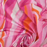 Load image into Gallery viewer, Pinks Groovy Waves Swim Tricot | Italian Designer Deadstock | By The Half Yard
