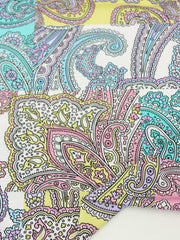 Load image into Gallery viewer, Paisley Pastel Dreams Swim Tricot | Italian Designer Deadstock | By The Half Yard
