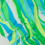 Load image into Gallery viewer, Greens Groovy Waves Swim Tricot | Italian Designer Deadstock | By The Half Yard
