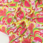 Load image into Gallery viewer, Pink/Yellow/Green Ikat Swim Tricot | Italian Designer Deadstock | By The Half Yard
