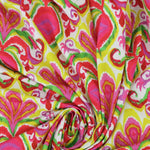 Load image into Gallery viewer, Pink/Yellow/Green Ikat Swim Tricot | Italian Designer Deadstock | By The Half Yard
