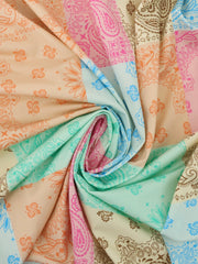 Load image into Gallery viewer, Bandana Pastel Blocks Swim Tricot | Italian Designer Deadstock | By The Half Yard
