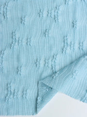 Load image into Gallery viewer, Dusty Blue Bloom Textured Jacquard Knit