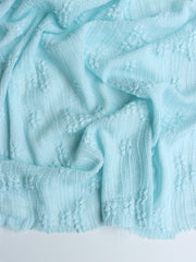 Load image into Gallery viewer, Soft Aqua Bloom Textured Jacquard Knit