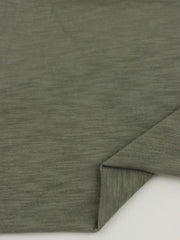 Load image into Gallery viewer, Olive Cotton Modal Slub Jersey Knit
