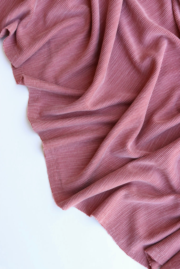 Terracotta Cupro Slub Rib | Surge Fabric Shop