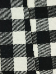 Load image into Gallery viewer, Black &amp; Ivory 1" Buffalo Check Mid-Weight Woven Wool