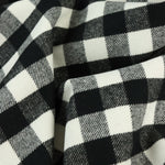 Load image into Gallery viewer, Black &amp; Ivory 1" Buffalo Check Mid-Weight Woven Wool
