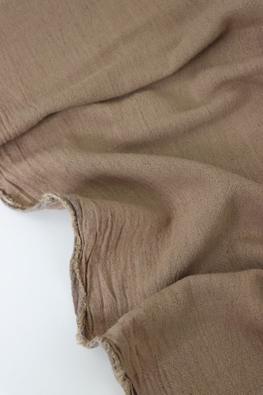 Macadamia Brown Luxor Heavy Linen Slub