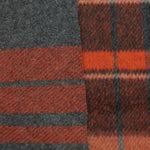 Load image into Gallery viewer, Charcoal &amp; Hot Orange Plaid Mid-Weight Woven Wool
