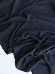 Load image into Gallery viewer, Black Cupro Slub Rib