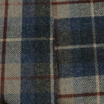 Load image into Gallery viewer, Denim &amp; Light Taupe Plaid Mid-Weight Woven Wool
