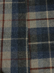 Load image into Gallery viewer, Denim &amp; Light Taupe Plaid Mid-Weight Woven Wool