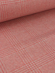 Load image into Gallery viewer, Red Blush &amp; Linen Plaid Melton Double Weave Wool | By The Half Yard
