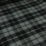 Load image into Gallery viewer, Steel/Black/Charcoal Plaid Melton Double Weave Wool | By The Half Yard
