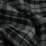 Load image into Gallery viewer, Steel/Black/Charcoal Plaid Melton Double Weave Wool | By The Half Yard
