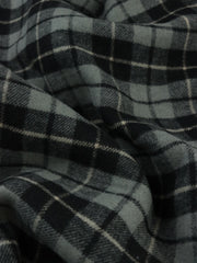 Load image into Gallery viewer, Steel/Black/Charcoal Plaid Melton Double Weave Wool | By The Half Yard
