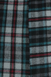Teal/Magenta/Gray/Black Plaid Mid-Weight Woven Wool