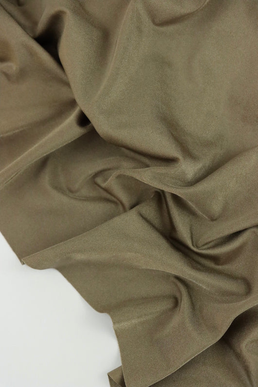 Pewter Shiny Nylon Spandex | Designer Deadstock