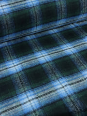 Load image into Gallery viewer, Hunter/Azure/Black/Ivory Plaid Flannel