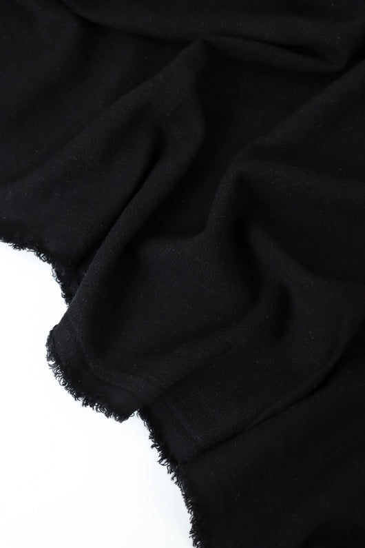 Black Luxor Heavy Linen Slub