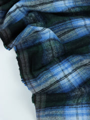 Load image into Gallery viewer, Hunter/Azure/Black/Ivory Plaid Flannel