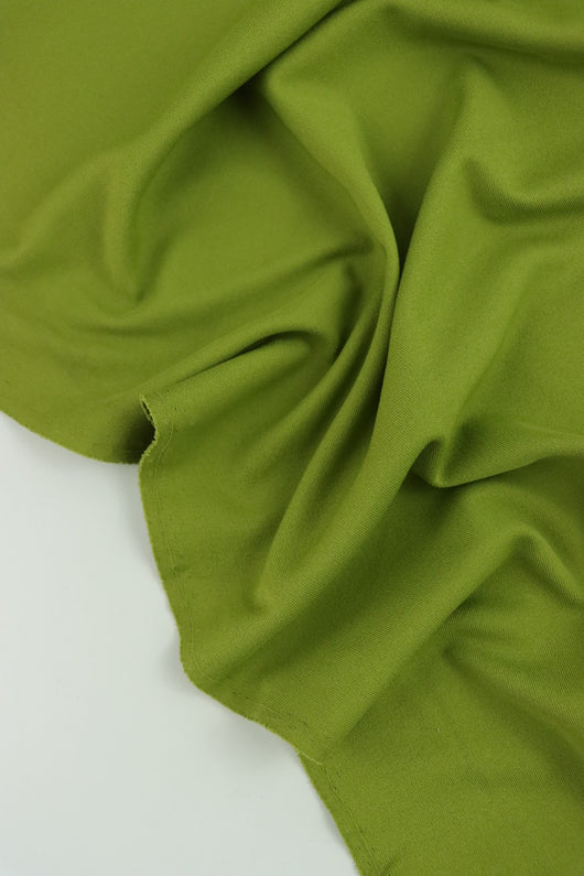 Olive Martini Stretch Poly | Designer Deadstock