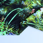 Load image into Gallery viewer, 2YD REMNANT; Floral Cheetah Nylon Spandex Tricot
