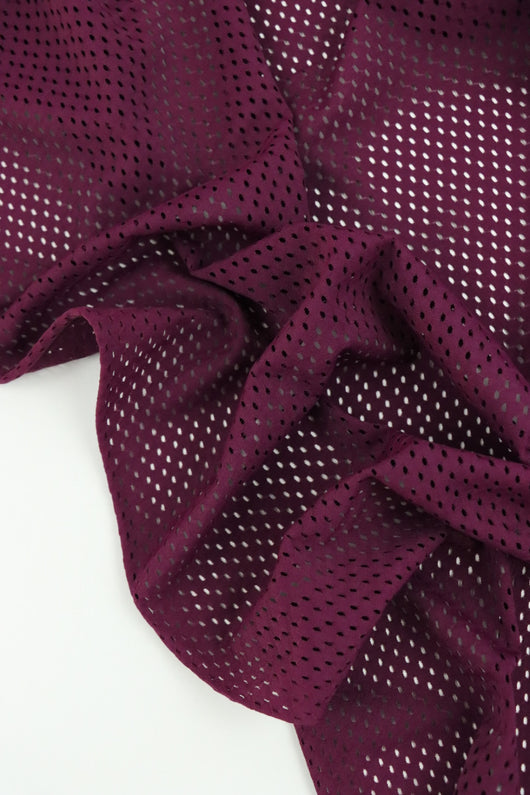 Black Dahlia Nylon Spandex Mesh | Designer Deadstock