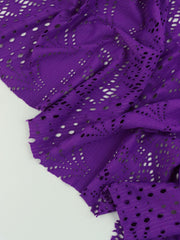 Load image into Gallery viewer, Turnip Nylon Spandex Lace Stripe | Designer Deadstock
