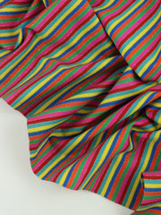 Load image into Gallery viewer, Bright Stripes Lurex Poly Spandex | Designer Deadstock
