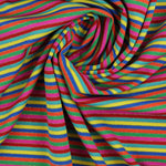 Load image into Gallery viewer, Bright Stripes Lurex Poly Spandex | Designer Deadstock
