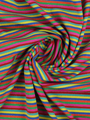 Load image into Gallery viewer, Bright Stripes Lurex Poly Spandex | Designer Deadstock
