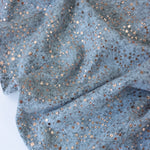 Load image into Gallery viewer, Dusty Blue Marl &amp; Rose Gold Flecks Sibley Brushed Sweater Knit
