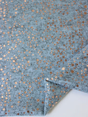 Load image into Gallery viewer, Dusty Blue Marl &amp; Rose Gold Flecks Sibley Brushed Sweater Knit