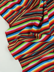 Load image into Gallery viewer, Colorful Stripe Poly Spandex | Designer Deadstock
