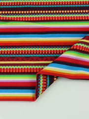 Load image into Gallery viewer, Colorful Stripe Poly Spandex | Designer Deadstock
