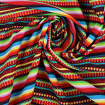Load image into Gallery viewer, Colorful Stripe Poly Spandex | Designer Deadstock
