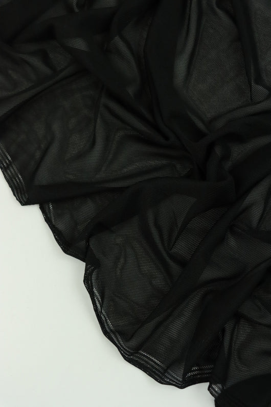 Black Power Mesh | Designer Deadstock