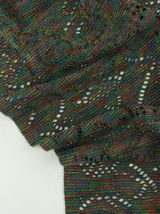 Load image into Gallery viewer, Space Dyed Rainbow Stripe Nylon Spandex Mesh | Designer Deadstock
