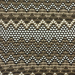 Load image into Gallery viewer, Black &amp; Taupe Zig Zag Crochet Nylon Spandex Mesh | Designer Deadstock
