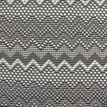Load image into Gallery viewer, Cocoa &amp; White Zig Zag Crochet Nylon Spandex Mesh | Designer Deadstock
