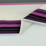 Load image into Gallery viewer, White/Purple/Black Mixed Stripe Nylon Spandex | Designer Deadstock
