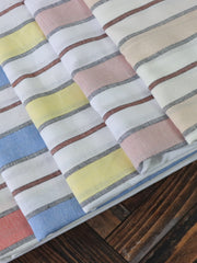 Load image into Gallery viewer, Blue Camden Stripe Cotton Linen